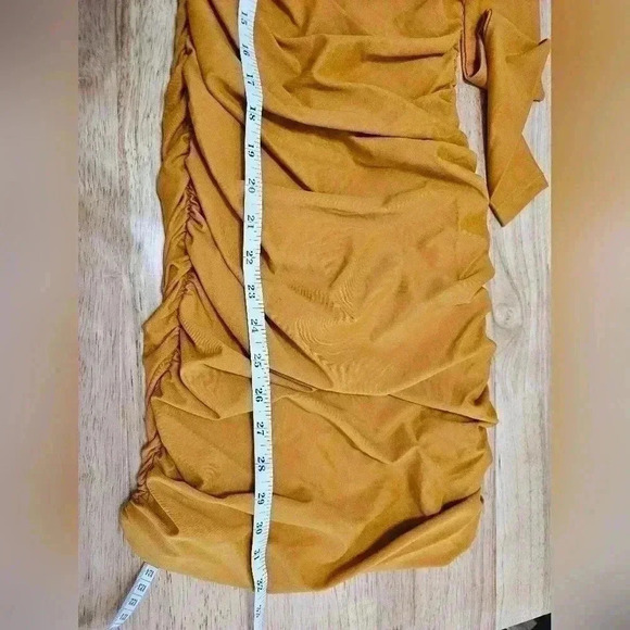 Tiger Mist Womens Size XS Mustard Yellow Bodycon Dress - Picture 7 of 13